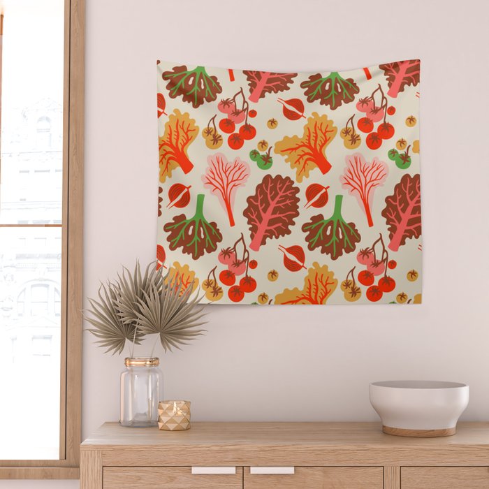 FARMFOLK SALAD Wall Tapestry Gallery Image 2