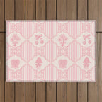 Eloise Print in Pink Outdoor Rug Gallery Image 1