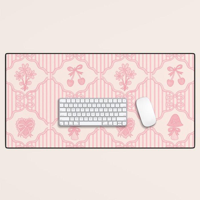 Eloise Print in Pink Desk Mat Gallery Image 1