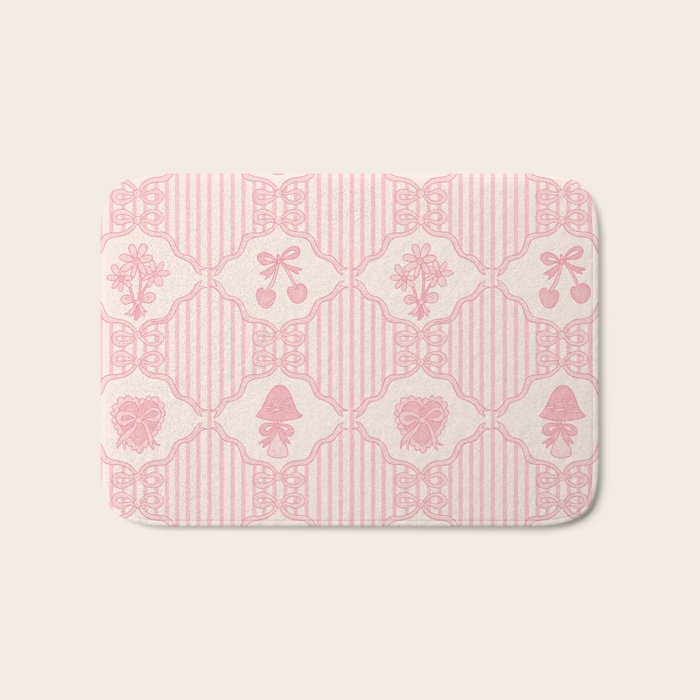 Eloise Print in Pink Bath Mat Gallery Image 1