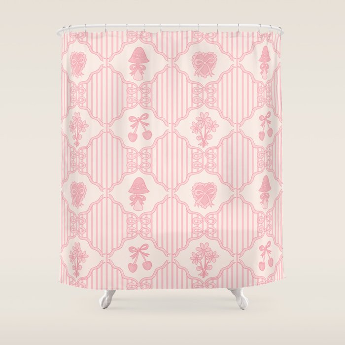 Eloise Print in Pink Shower Curtain Gallery Image 1