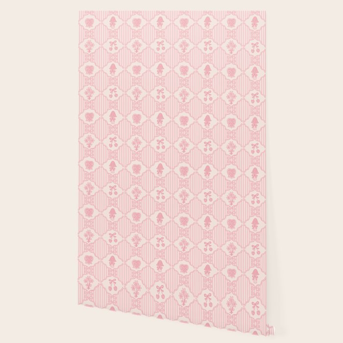 Eloise Print in Pink Wallpaper Gallery Image 2