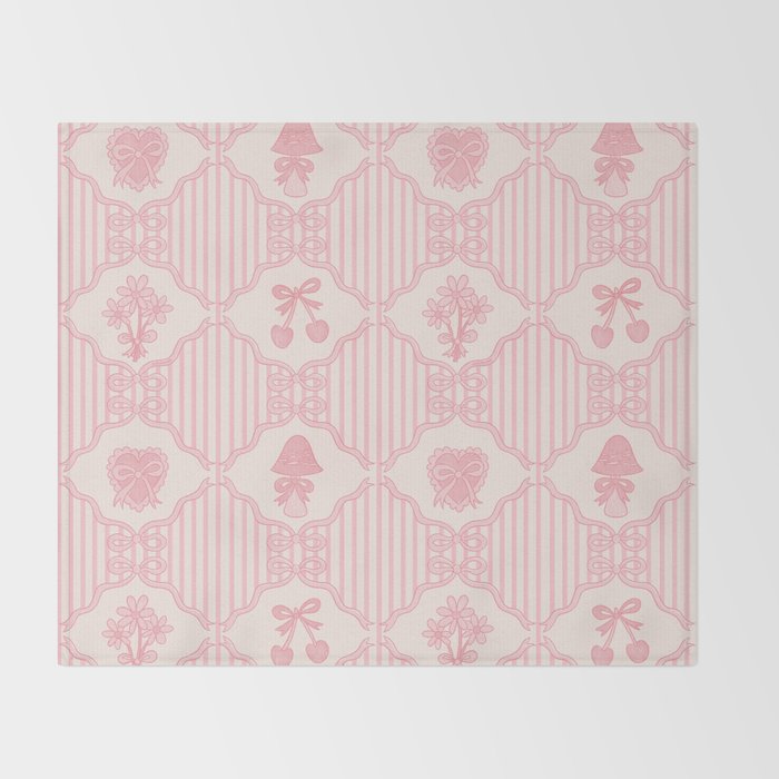 Eloise Print in Pink Throw Blanket Gallery Image 2