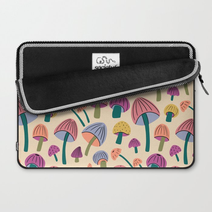 Retro Mushroom - pattern  Laptop Sleeve Gallery Image 2