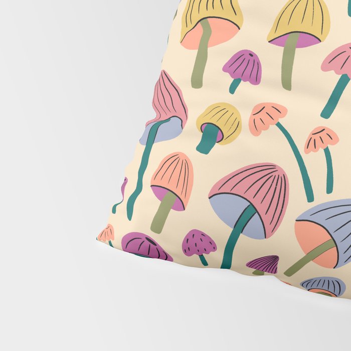 Retro Mushroom - pattern  Pillow Sham Gallery Image 4
