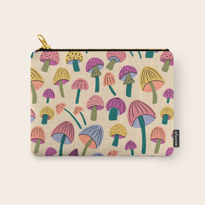 Retro Mushroom - pattern  Carry All Pouch Gallery Image 1