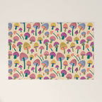 Retro Mushroom - pattern  Welcome Mat Gallery Image 1