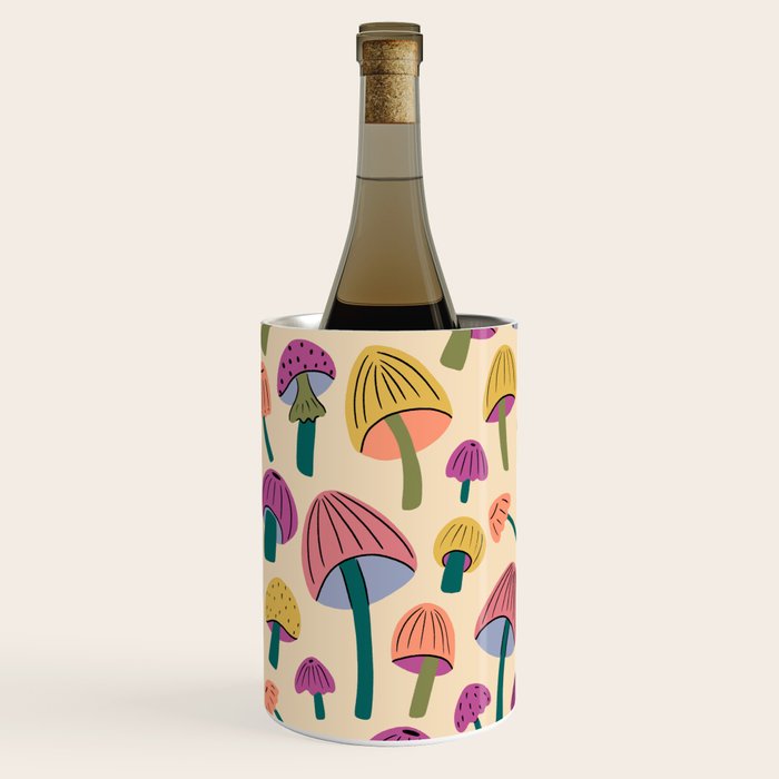 Retro Mushroom - pattern  Wine Chiller Gallery Image 3