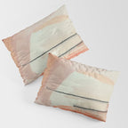 Aly [3]: minimal | pinks | white | black | mixed media | abstract | ink | watercolor | wall art Pillow Sham Gallery Image 3