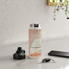 Aly [3]: minimal | pinks | white | black | mixed media | abstract | ink | watercolor | wall art Water Bottle Gallery Image 4