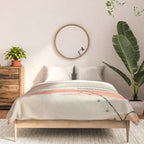 Aly [3]: minimal | pinks | white | black | mixed media | abstract | ink | watercolor | wall art Comforter Gallery Image 3
