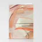 Aly [3]: minimal | pinks | white | black | mixed media | abstract | ink | watercolor | wall art Stationery Card Gallery Image 2