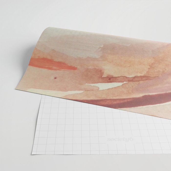 Aly [3]: minimal | pinks | white | black | mixed media | abstract | ink | watercolor | wall art Wrapping Paper Gallery Image 2