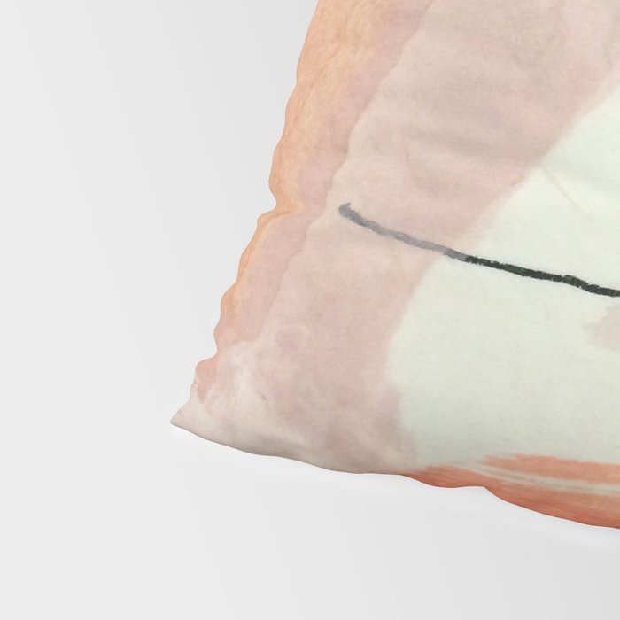 Aly [3]: minimal | pinks | white | black | mixed media | abstract | ink | watercolor | wall art Pillow Sham Gallery Image 4