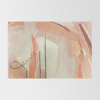 Aly [3]: minimal | pinks | white | black | mixed media | abstract | ink | watercolor | wall art Rug Gallery Image 2