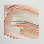 Aly [3]: minimal | pinks | white | black | mixed media | abstract | ink | watercolor | wall art Wrapping Paper Gallery Image 3