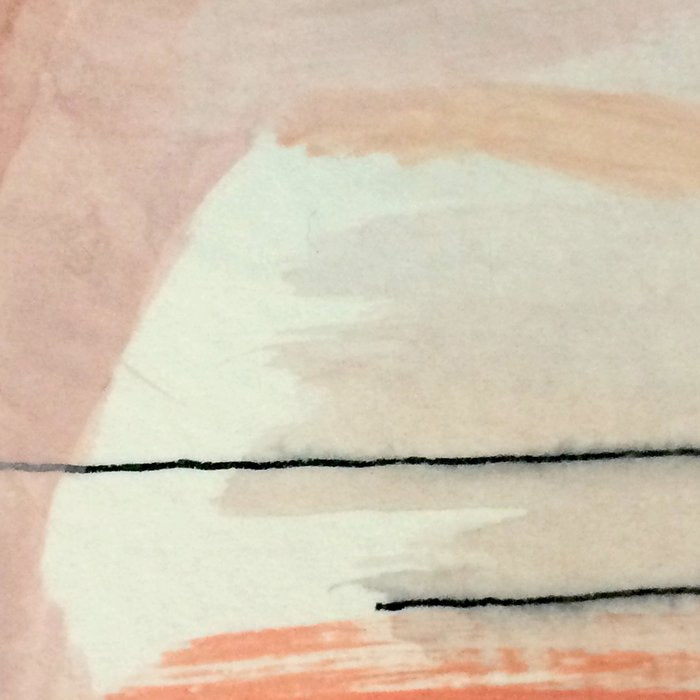 Aly [3]: minimal | pinks | white | black | mixed media | abstract | ink | watercolor | wall art Coffee Mug Gallery Image 2