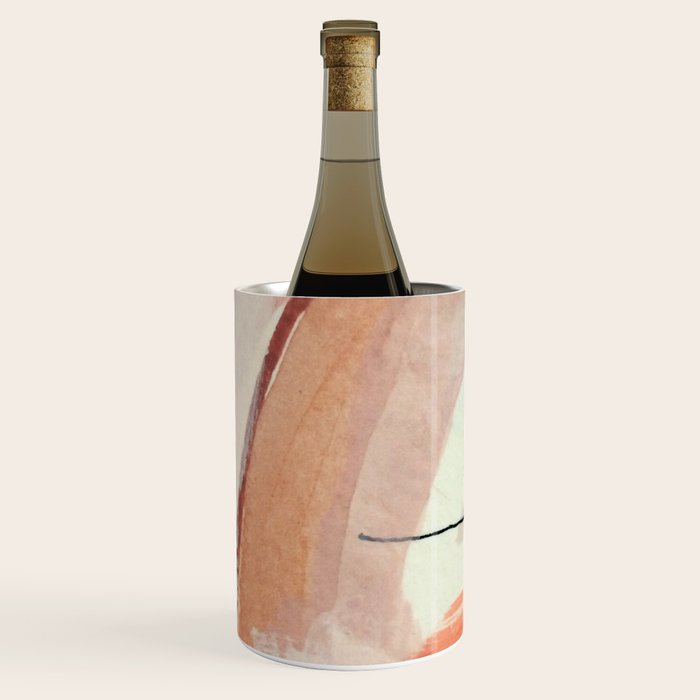 Aly [3]: minimal | pinks | white | black | mixed media | abstract | ink | watercolor | wall art Wine Chiller Gallery Image 2