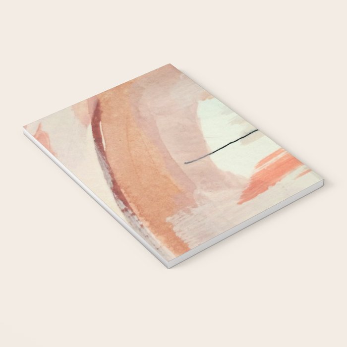 Aly [3]: minimal | pinks | white | black | mixed media | abstract | ink | watercolor | wall art Notebook Gallery Image 3