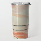 Aly [3]: minimal | pinks | white | black | mixed media | abstract | ink | watercolor | wall art Travel Mug Gallery Image 2