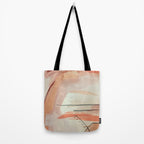 Aly [3]: minimal | pinks | white | black | mixed media | abstract | ink | watercolor | wall art Tote Bag Gallery Image 2