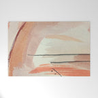 Aly [3]: minimal | pinks | white | black | mixed media | abstract | ink | watercolor | wall art Welcome Mat Gallery Image 1