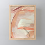 Aly [3]: minimal | pinks | white | black | mixed media | abstract | ink | watercolor | wall art Mini Art Print Gallery Image 1