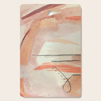 Aly [3]: minimal | pinks | white | black | mixed media | abstract | ink | watercolor | wall art Cutting Board Gallery Image 1
