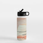 Aly [3]: minimal | pinks | white | black | mixed media | abstract | ink | watercolor | wall art Water Bottle Gallery Image 1