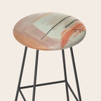Aly [3]: minimal | pinks | white | black | mixed media | abstract | ink | watercolor | wall art Stool Gallery Image 2