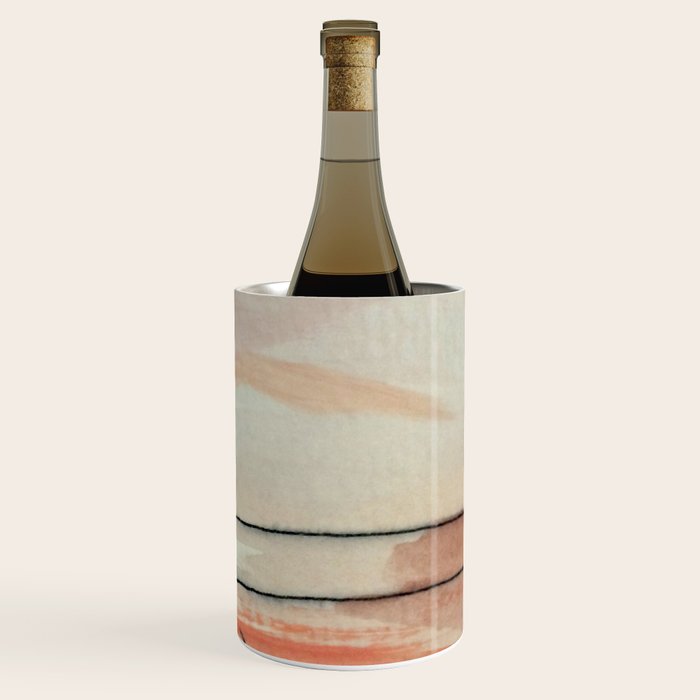 Aly [3]: minimal | pinks | white | black | mixed media | abstract | ink | watercolor | wall art Wine Chiller Gallery Image 3