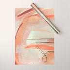 Aly [3]: minimal | pinks | white | black | mixed media | abstract | ink | watercolor | wall art Wrapping Paper Gallery Image 1