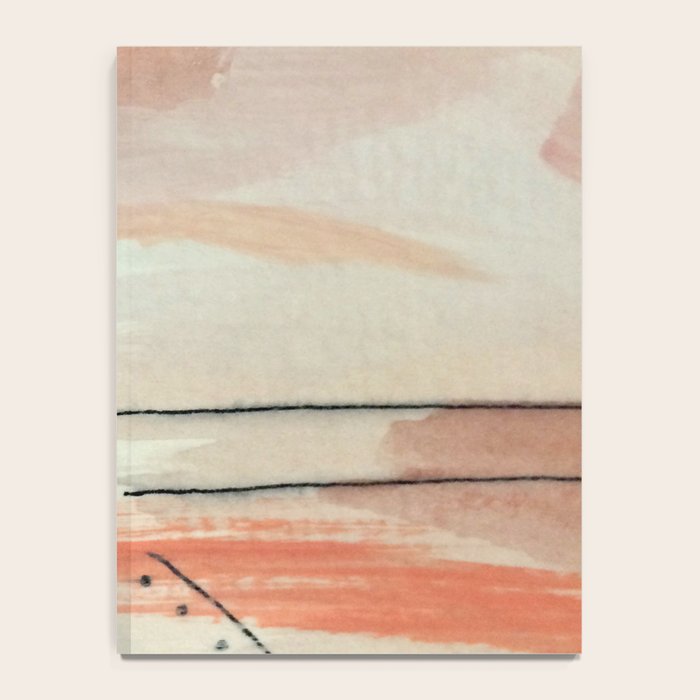 Aly [3]: minimal | pinks | white | black | mixed media | abstract | ink | watercolor | wall art Notebook Gallery Image 4