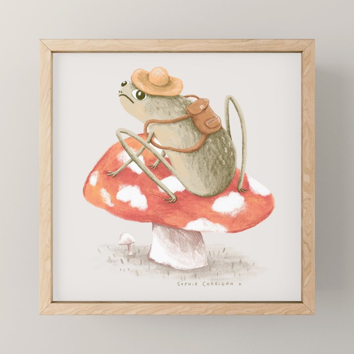 Awkward Toad Ready for Adventure Mini Art Print Gallery Image 1