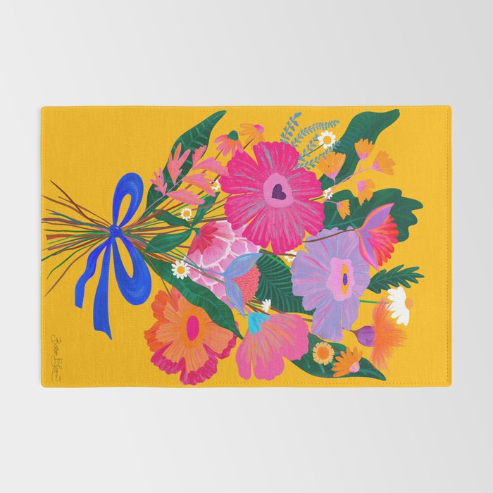 flower bouquet Pink Tangerine Rug Gallery Image 2