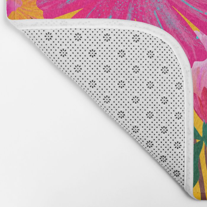 flower bouquet Pink Tangerine Bath Mat Gallery Image 2