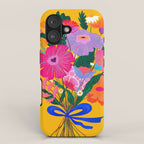 flower bouquet Pink Tangerine iPhone Case Gallery Image 1