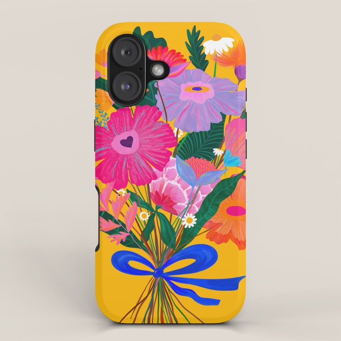 flower bouquet Pink Tangerine iPhone Case Gallery Image 1