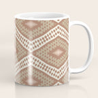Ikat Hand-cut Pattern 1 Inspired by PANTONE 17 1230 Mocha Mousse Coffee Mug Gallery Image 1