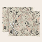 Desert Unicorn - Black, peach pink, and cream Placemat Gallery Image 1