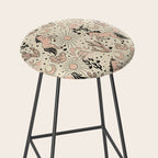 Desert Unicorn - Black, peach pink, and cream Stool Gallery Image 2