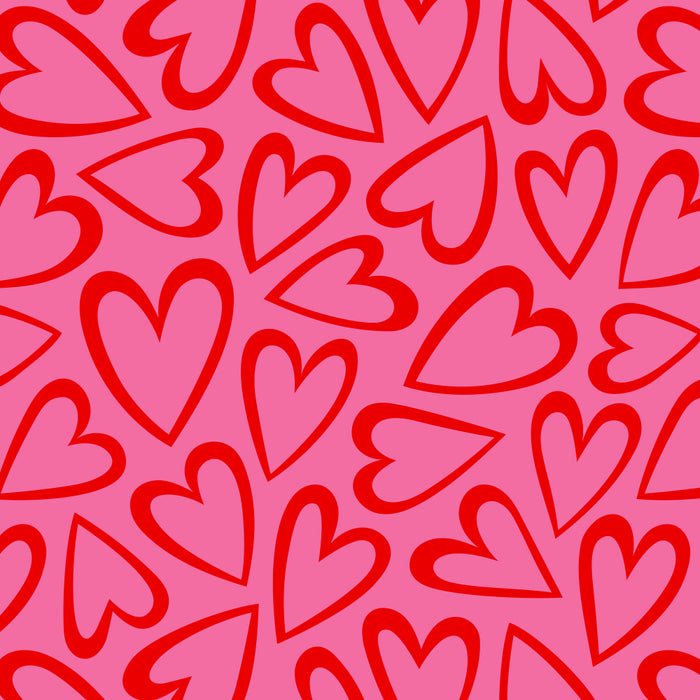 Red love heart cartoon pattern Coffee Mug Gallery Image 2