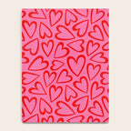 Red love heart cartoon pattern Notebook Gallery Image 4