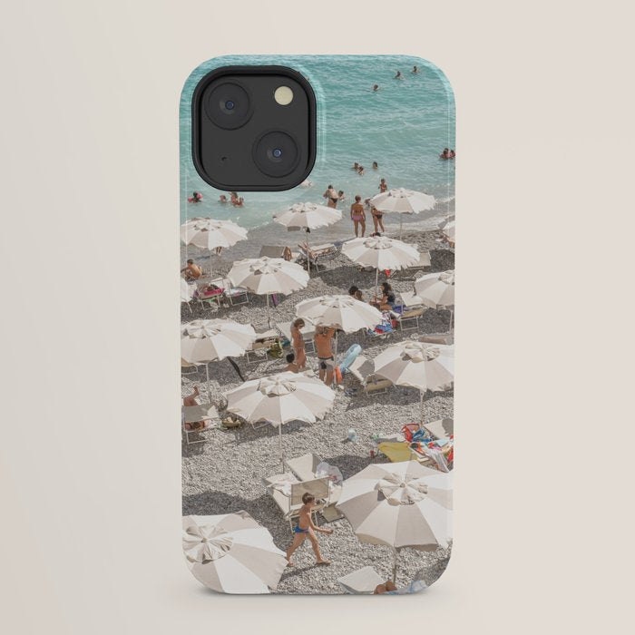 Amalfi Coast Beach Umbrella Photo | Italian Summer In Pastel Colors Art Print | Italy, Europe Travel Photography iPhone Case Gallery Image 29