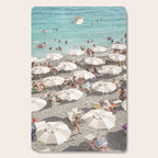 Amalfi Coast Beach Umbrella Photo | Italian Summer In Pastel Colors Art Print | Italy, Europe Travel Photography Cutting Board Gallery Image 1