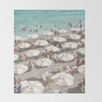 Amalfi Coast Beach Umbrella Photo | Italian Summer In Pastel Colors Art Print | Italy, Europe Travel Photography Throw Blanket Gallery Image 2