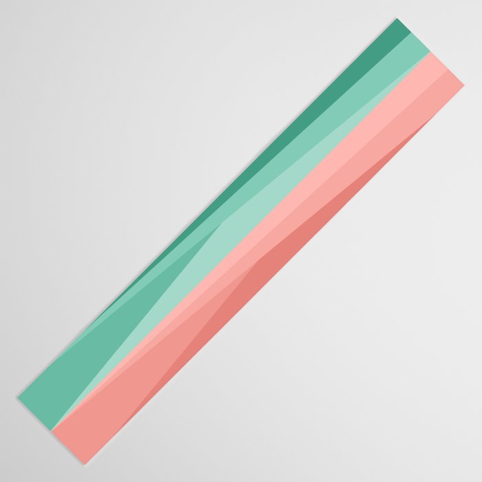 Geometric Triangles VII Pink and Green Table Runner Gallery Image 3