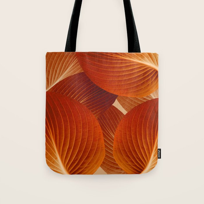Leaves in Terracotta Color #decor #society6 #buyart Tote Bag Gallery Image 1