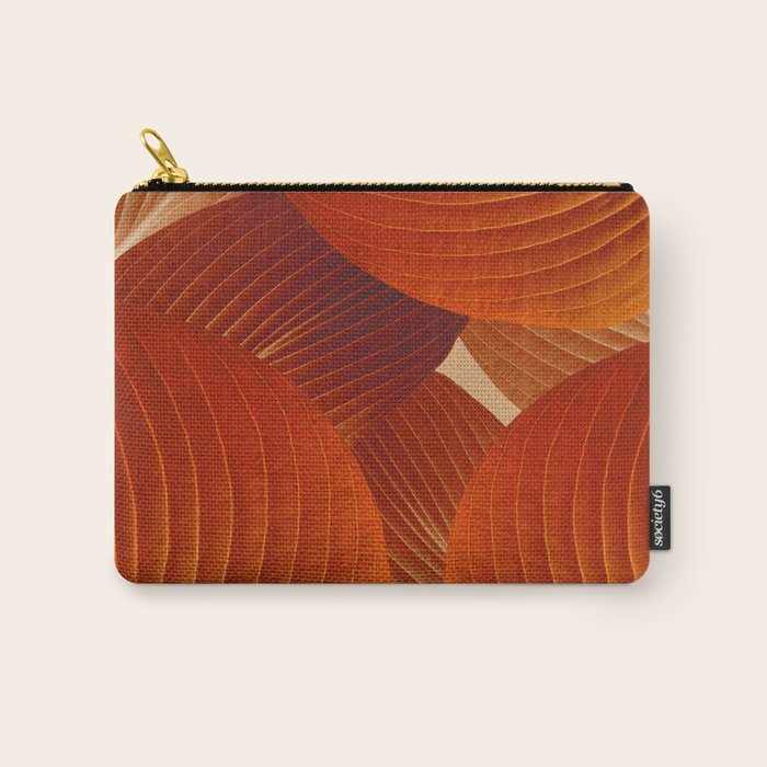 Leaves in Terracotta Color #decor #society6 #buyart Carry All Pouch Gallery Image 1
