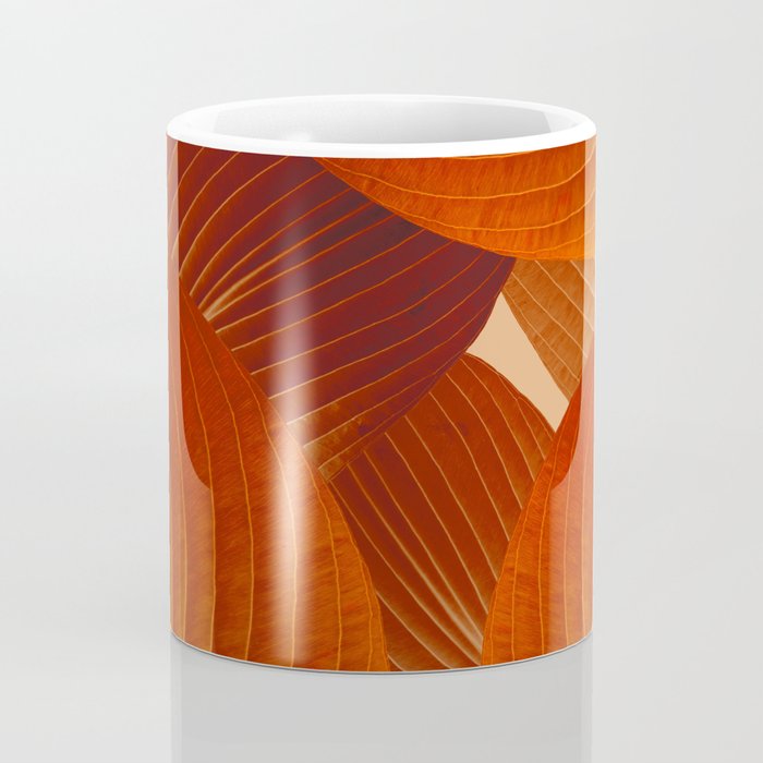 Leaves in Terracotta Color #decor #society6 #buyart Coffee Mug Gallery Image 4